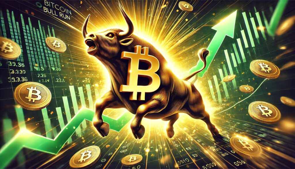 Dall·e 2024 10 04 06.03.04 A Dynamic Feature Image Representing A Bitcoin Bull Run. The Image Should.jpeg