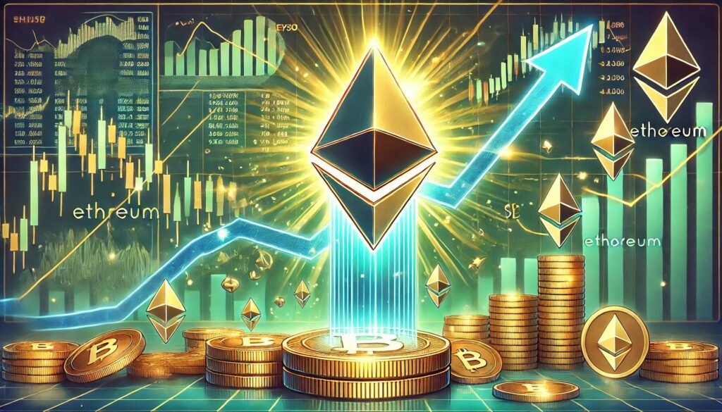 Dall·e 2024 12 11 10.36.01 A Financial Themed Image Showcasing Ethereum Breaking Out Of A Multi Year.jpeg