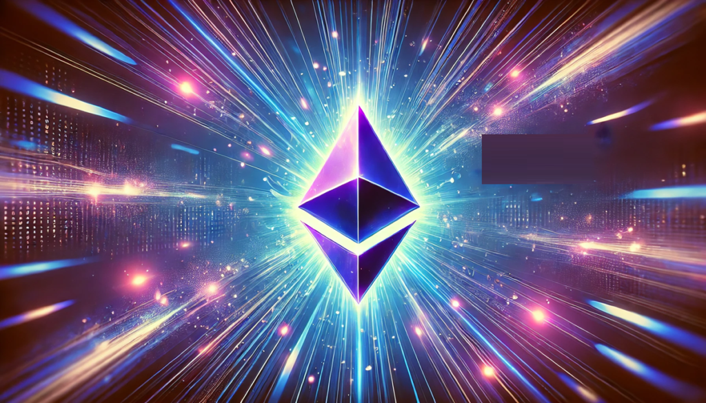 Dall·e 2025 01 20 13.46.23 Create A Wide Format Image Focusing On The Ethereum Logo Set Against A Vi.png