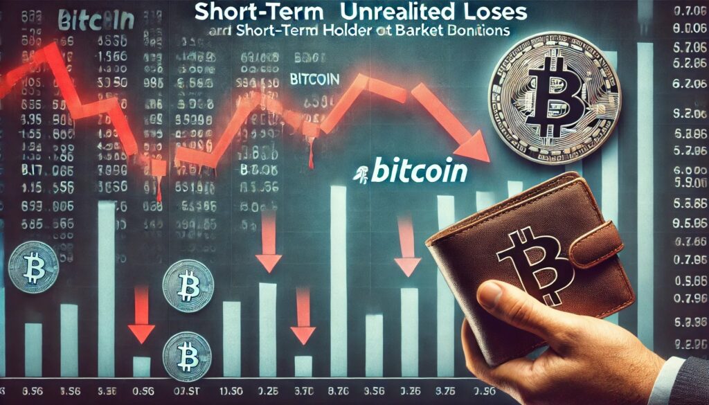 Dall·e 2025 04 18 23.08.49 a financial themed image showing short term bitcoin btc holders facing de.jpeg