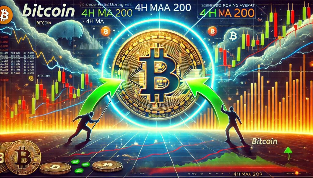 Dall·e 2025 05 30 22.41.51 a wide digital illustration showing bitcoin approaching the crucial 200 p.jpeg