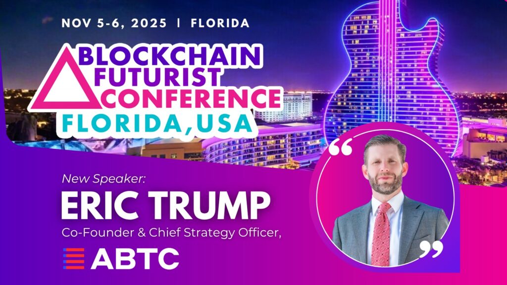 Eric Trump to Speak at Futuristic Blockchain Conference