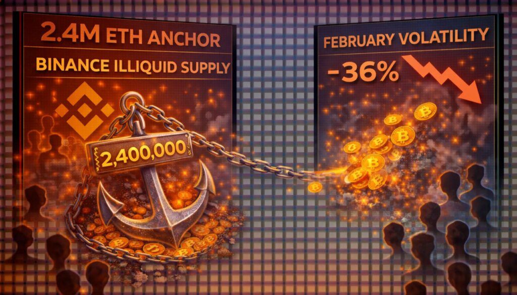 Ethereum’s 2.4M Anchor: How Binance’s Illiquid Supply Soaks Up ETH Volatility in February