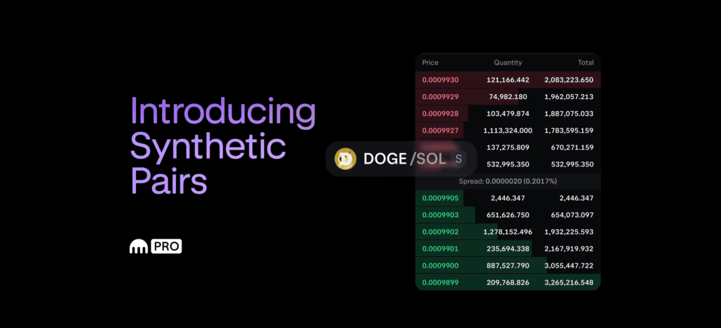 Overview of synthetic pairs on Kraken Pro