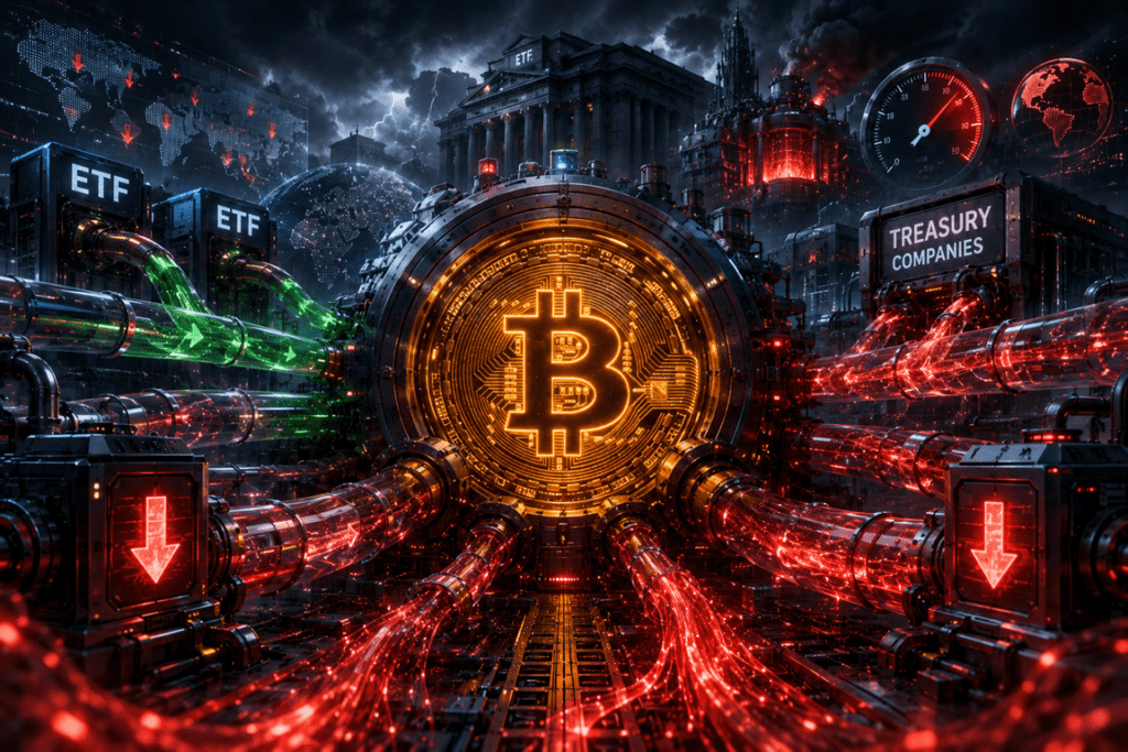 Bitcoin Institutional Demand Metric Reverses to Red Levels