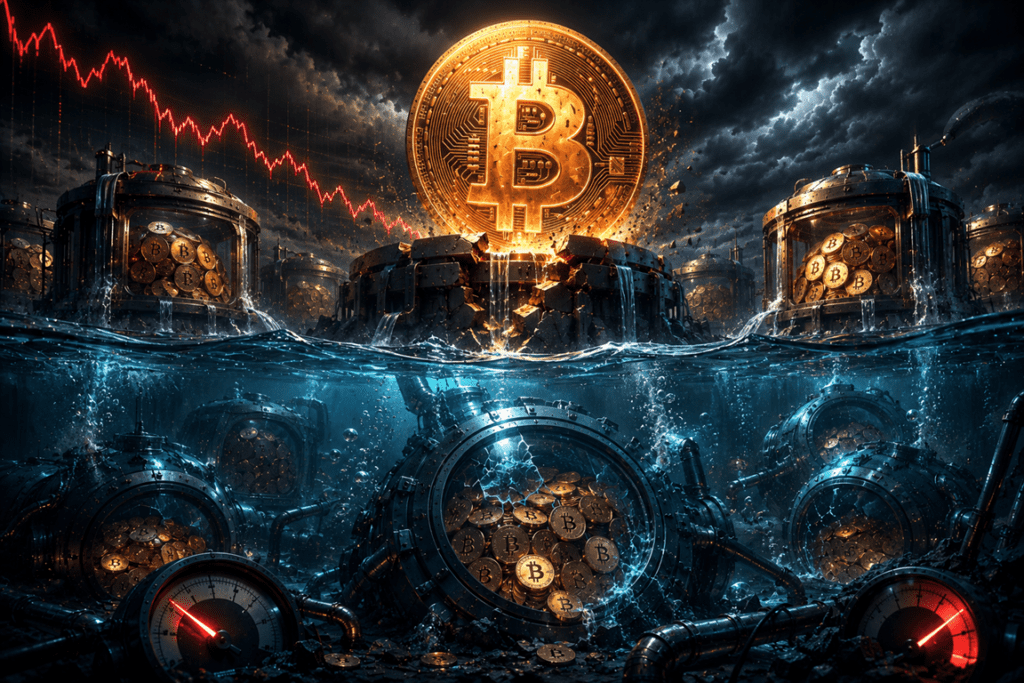 Bitcoin correction pushes 580,000 BTC into loss territory